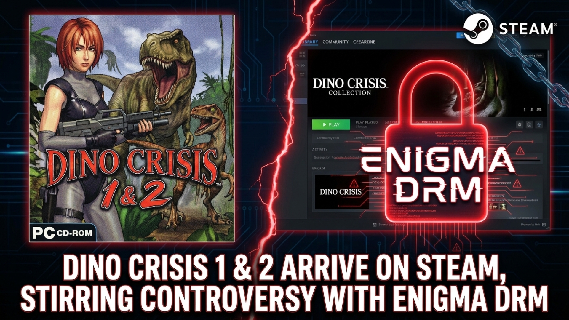 Dino Crisis 1 & 2 Arrive on Steam, Stirring Controversy with Enigma DRM