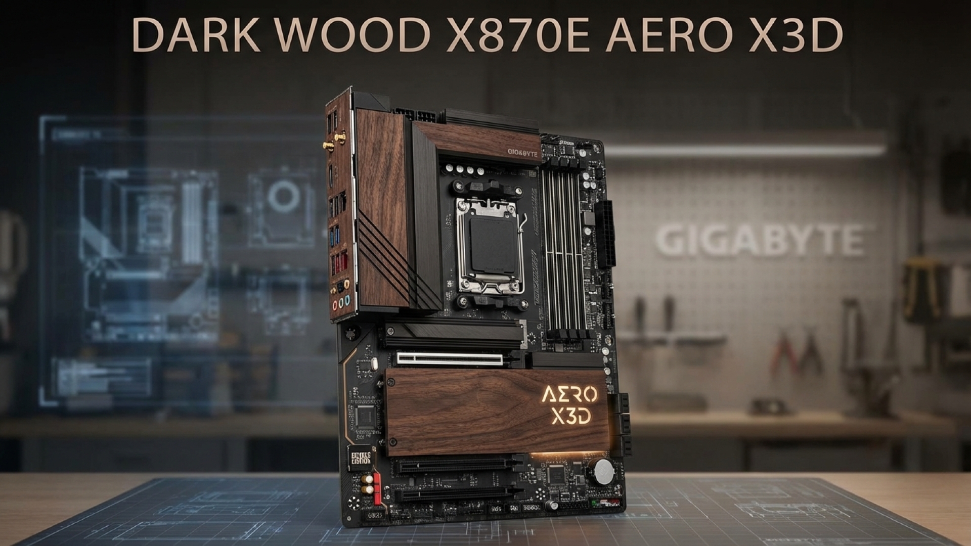 Gigabyte Unveils Dark Wood X870E Aero X3D Motherboard with Refined Aesthetics
