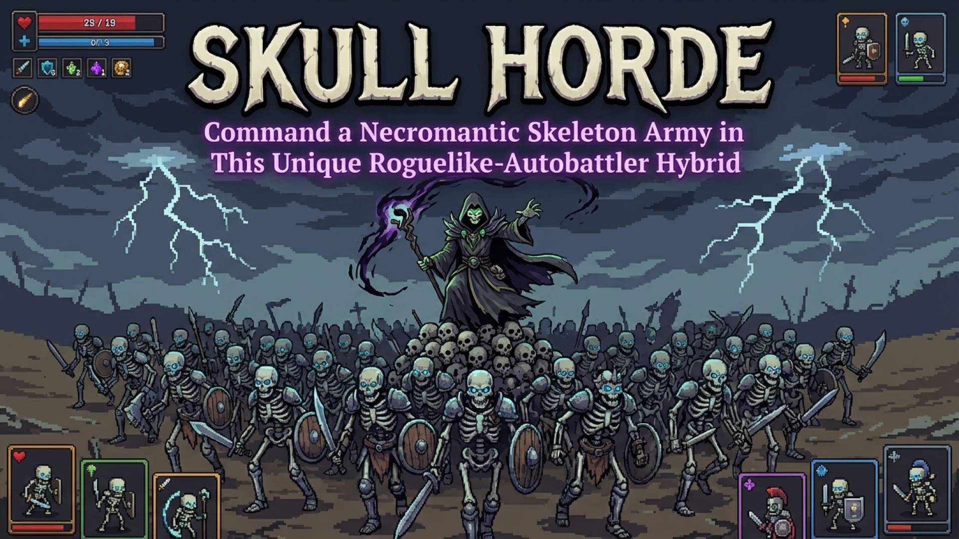 Skull Horde: Command a Necromantic Skeleton Army in This Unique Roguelike-Autobattler Hybrid