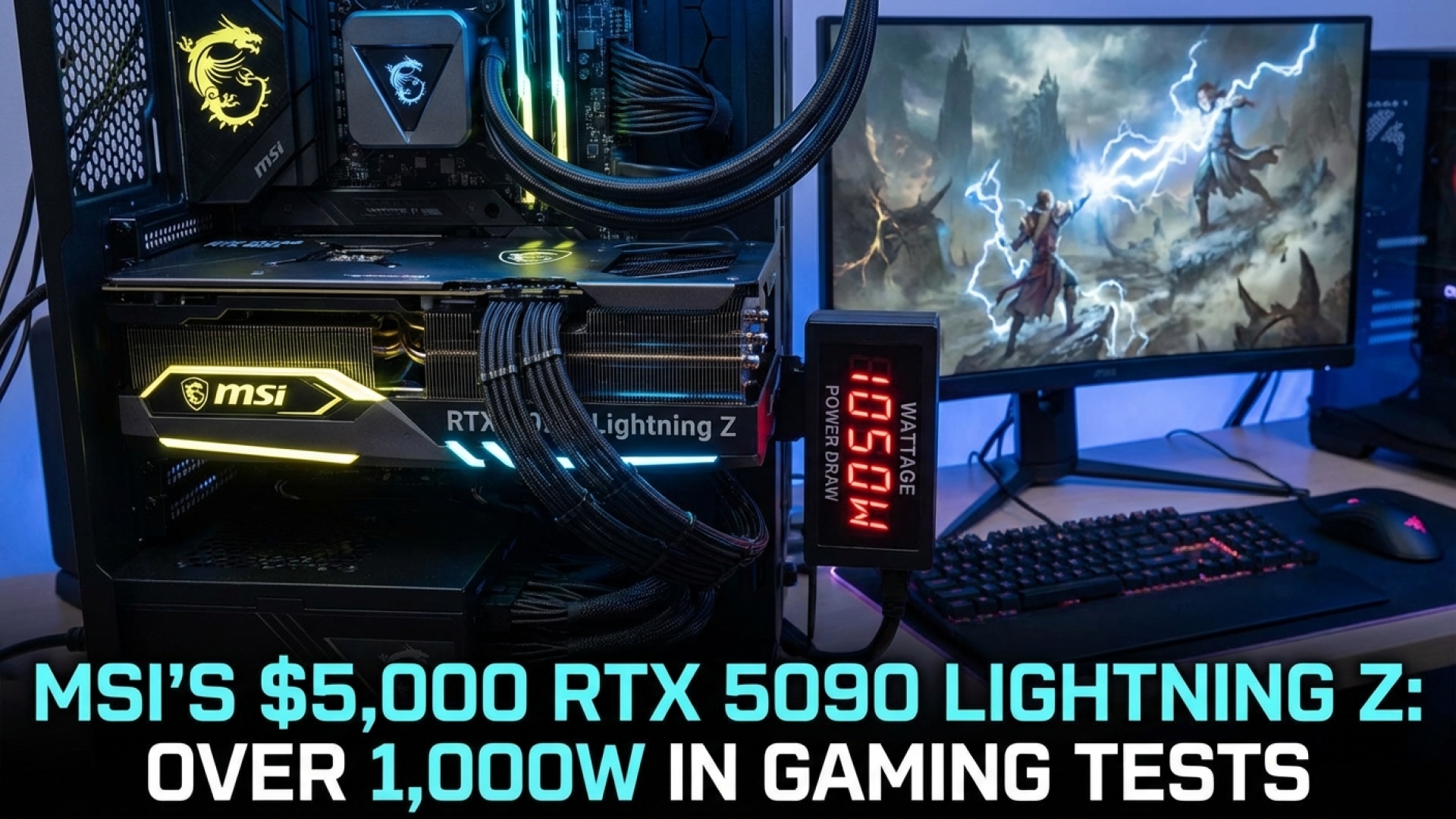 MSI’s $5,000 RTX 5090 Lightning Z Demands Over 1,000W Power in Real-World Gaming Tests