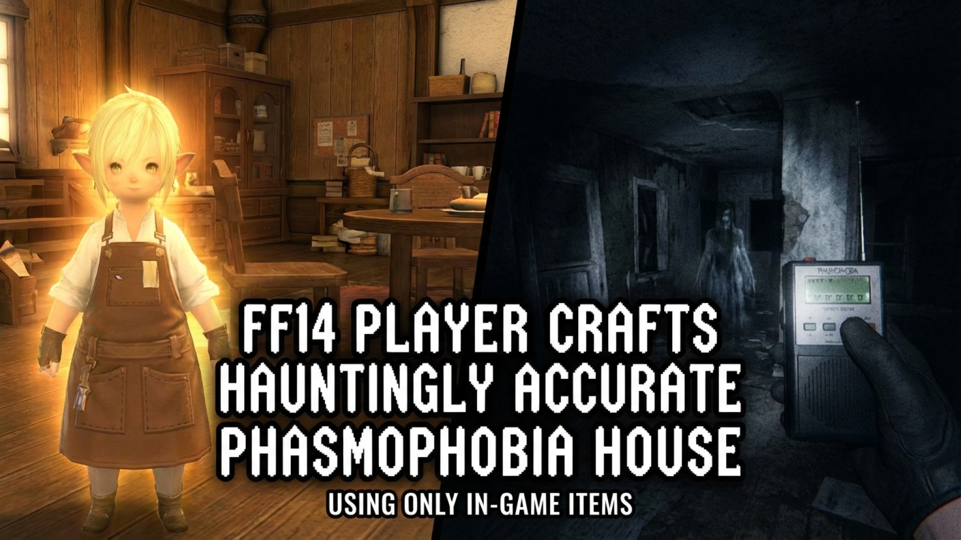 FF14 Player Crafts Hauntingly Accurate Phasmophobia House Using Only In-Game Items