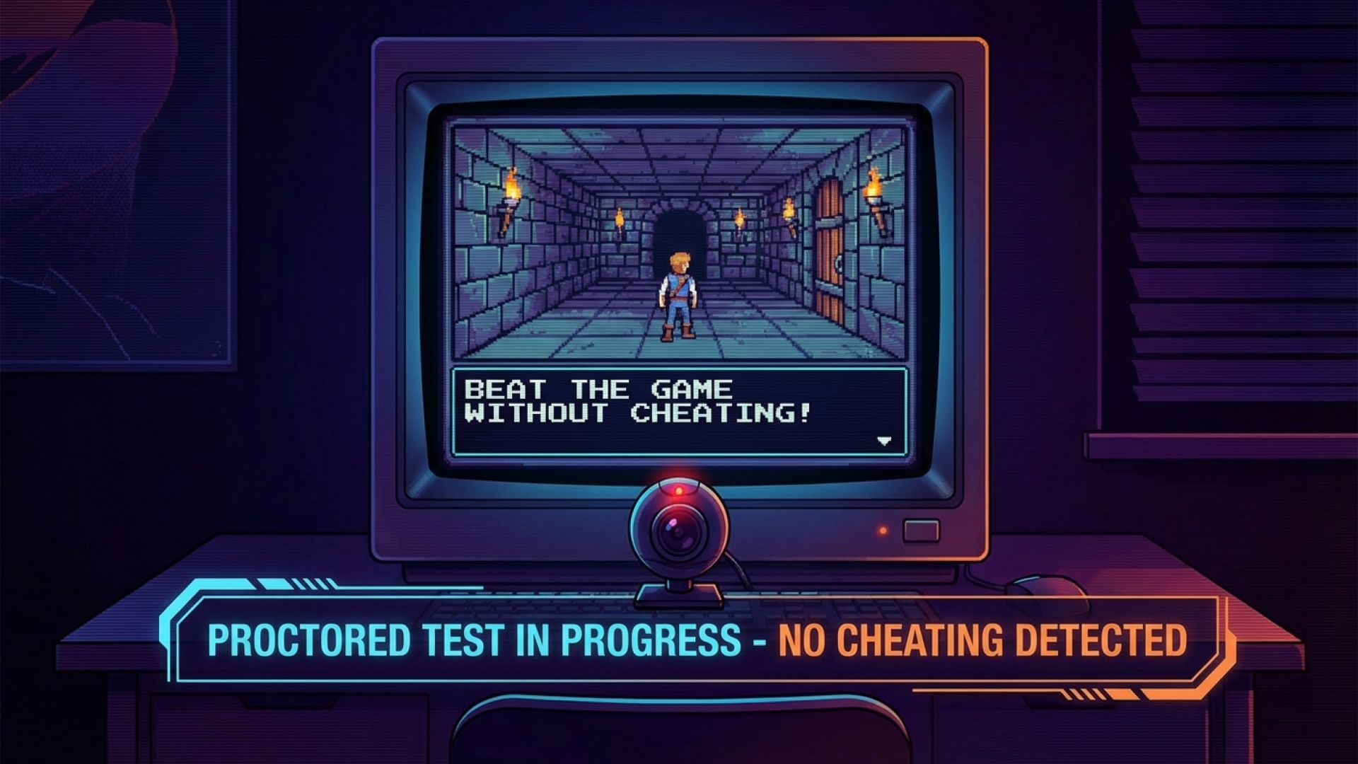 Webcam-Proctored Test Challenges You to Beat an ’80s Adventure Game Without Cheating
