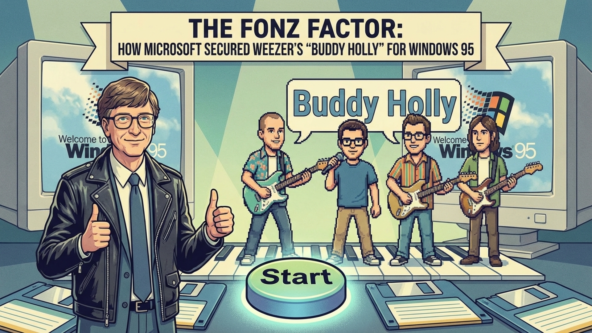 The Fonz Factor: How Microsoft Secured Weezer’s ‘Buddy Holly’ for Windows 95