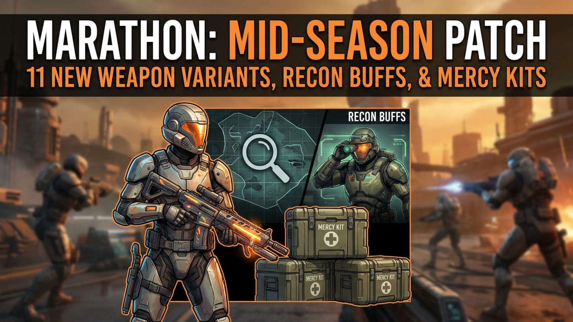 Marathon’s Mid-Season Patch Arrives: 11 New Weapon Variants, Recon Buffs, and Mercy Kits