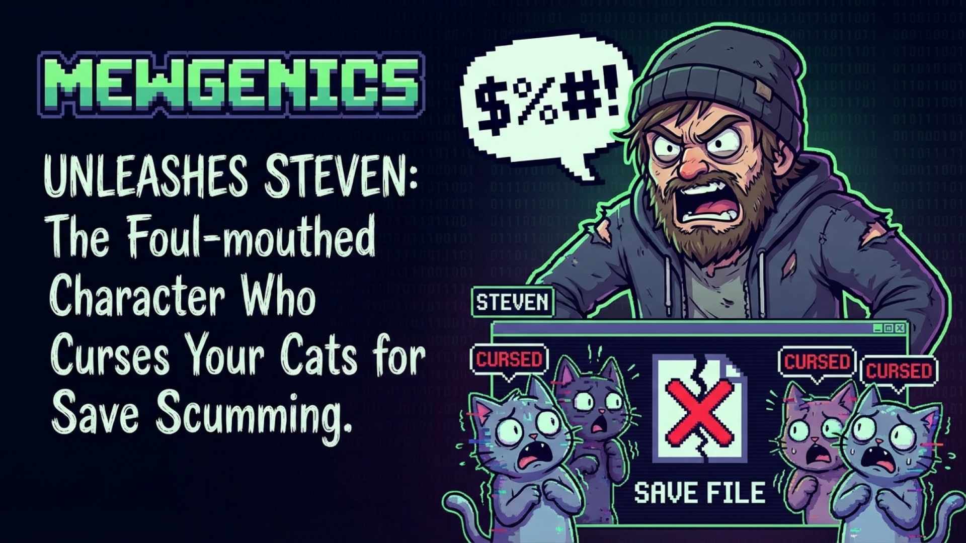 Mewgenics Unleashes Steven: The Foul-mouthed Character Who Curses Your Cats for Save Scumming