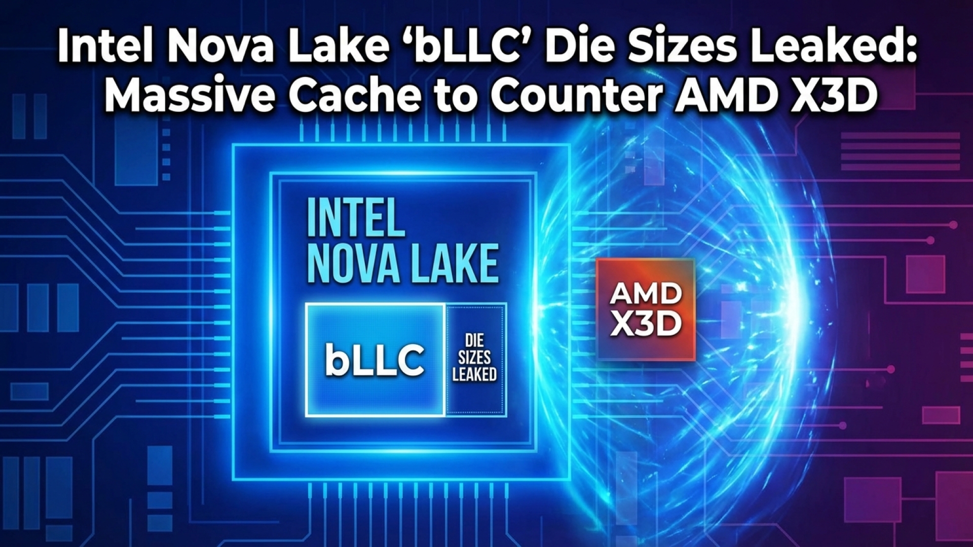 Intel Nova Lake ‘bLLC’ Die Sizes Leaked: Massive Cache to Counter AMD X3D