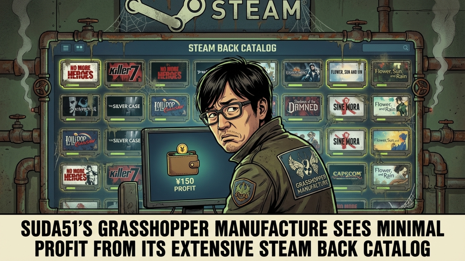 Suda51’s Grasshopper Manufacture Sees Minimal Profit from Its Extensive Steam Back Catalog
