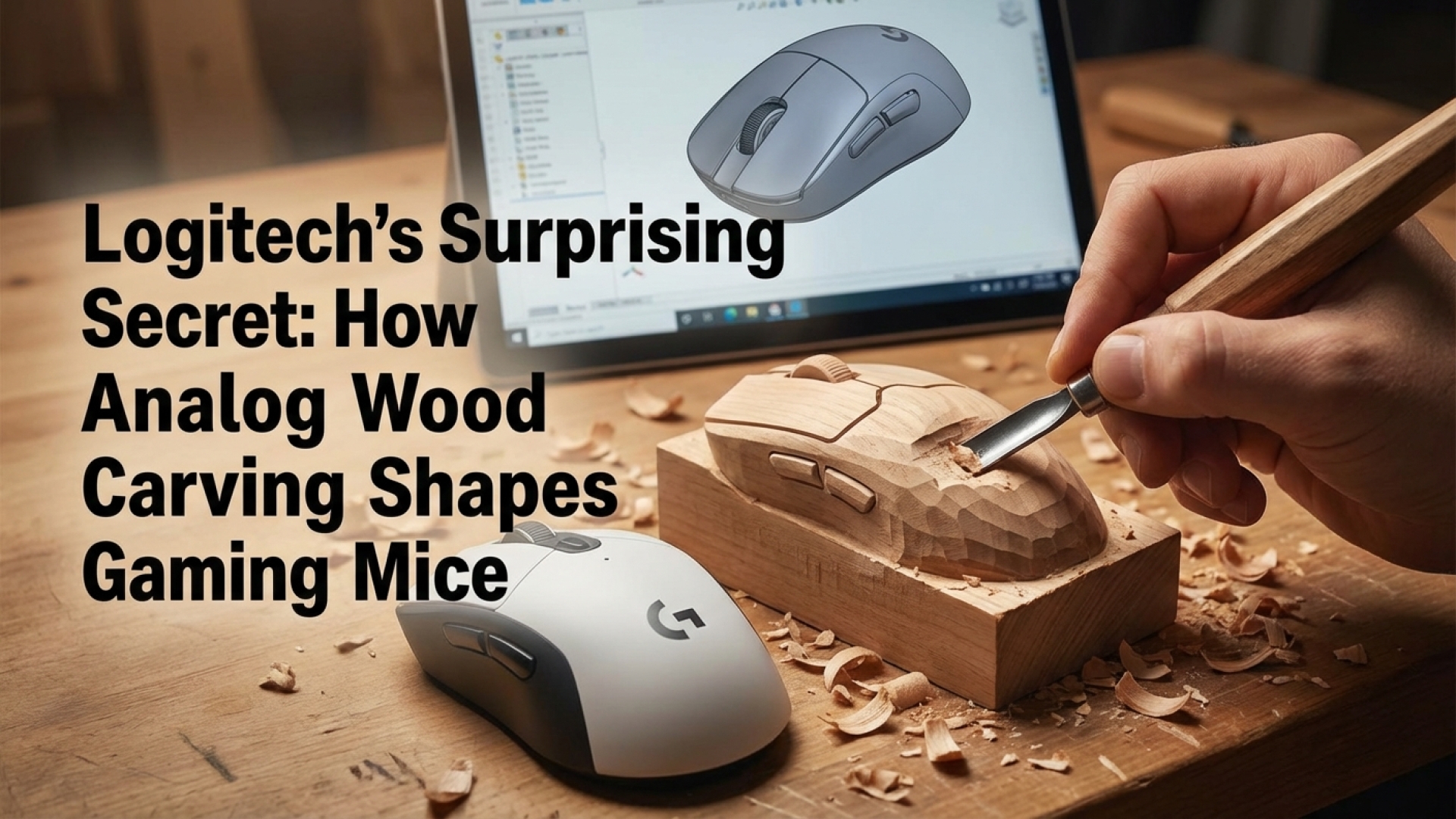 Logitech’s Surprising Secret: How Analog Wood Carving Shapes Gaming Mice
