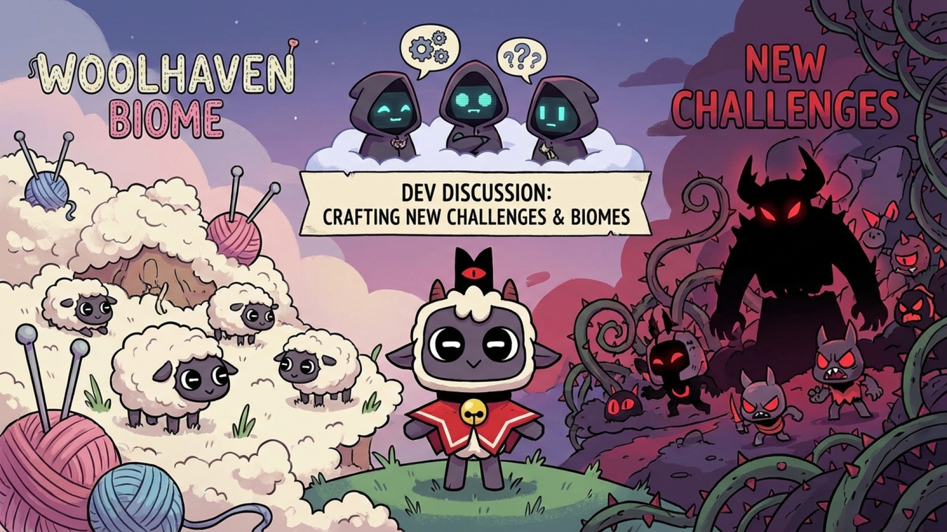 Cult of the Lamb: Woolhaven Devs Discuss Crafting New Challenges and Biomes