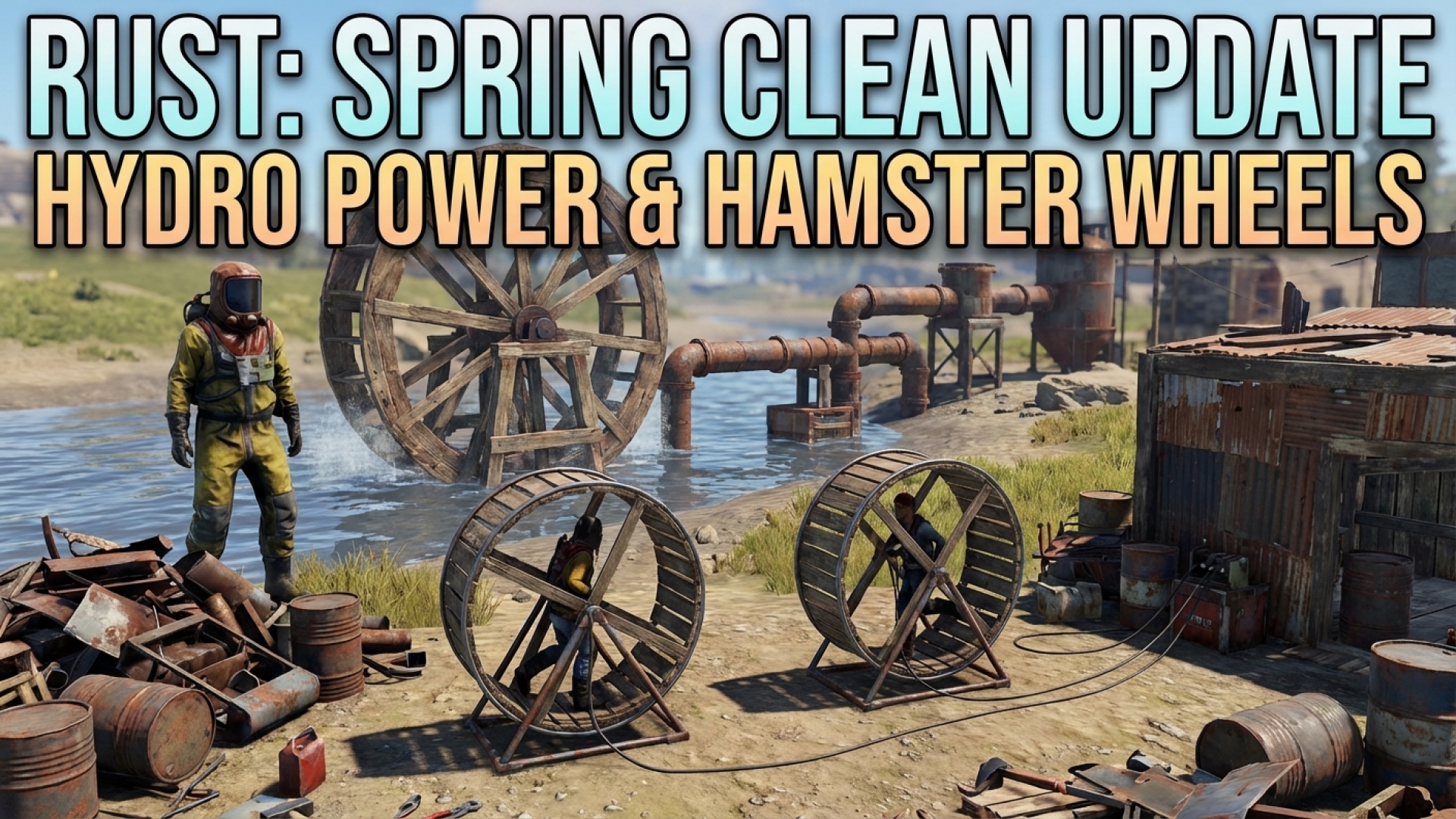 Rust’s Spring Clean Update Introduces Hydro Power and Controversial Human-Powered Hamster Wheels