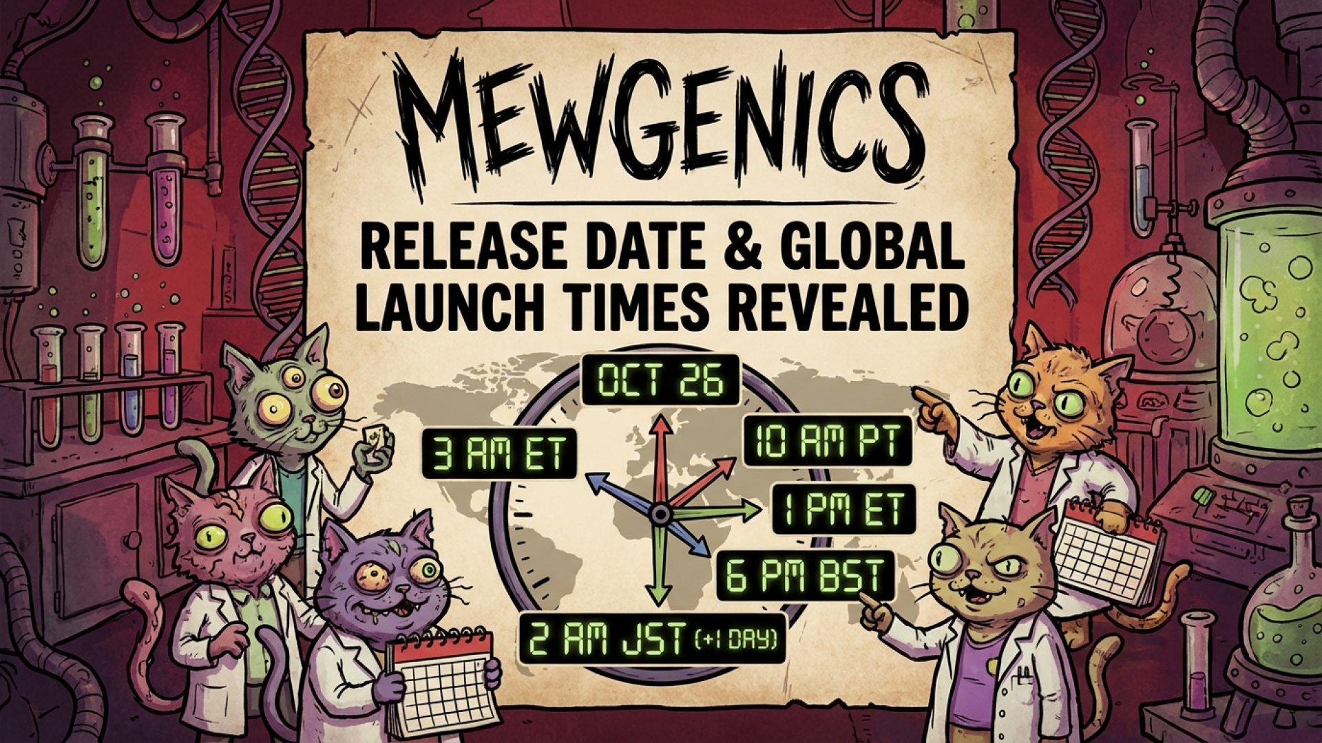 Mewgenics: Release Date and Global Launch Times Revealed