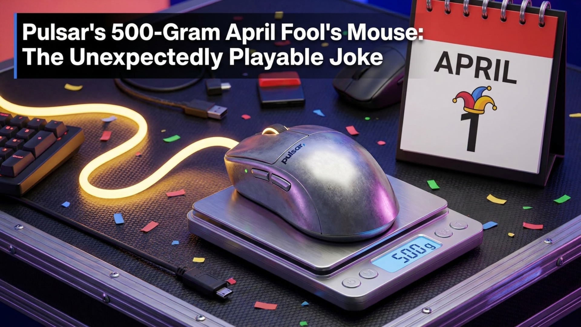 Pulsar’s 500-Gram April Fool’s Mouse: The Unexpectedly Playable Joke