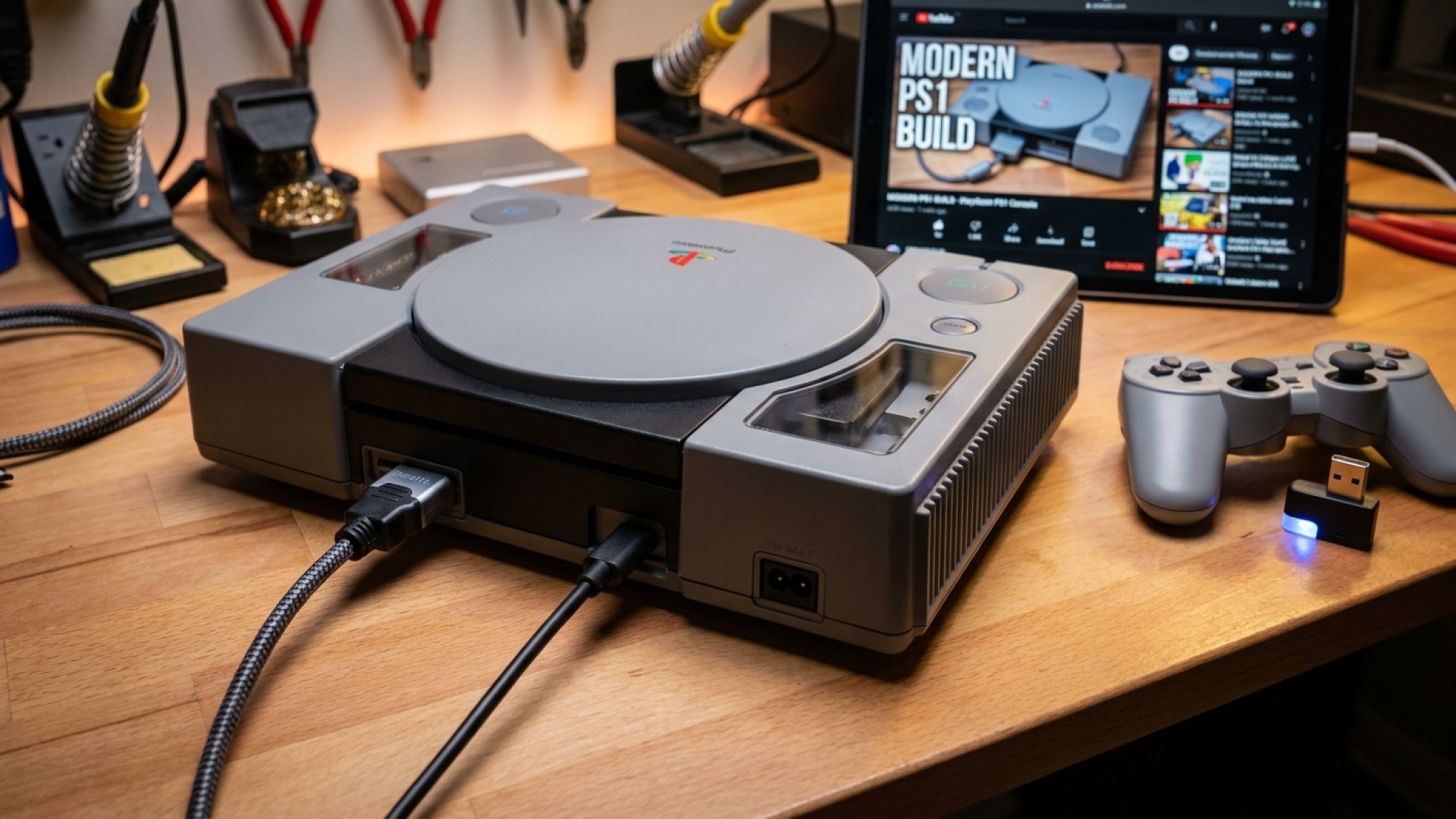 YouTuber Crafts the Ultimate Modernized Original PlayStation with HDMI, Wireless, and USB-C Power