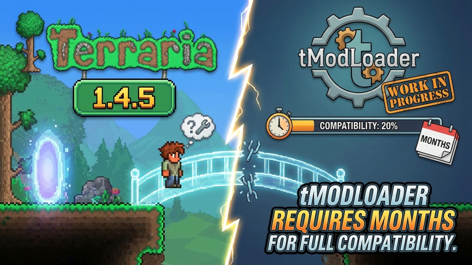 tModLoader Requires Months for Full Compatibility with Terraria’s 1.4.5 Update