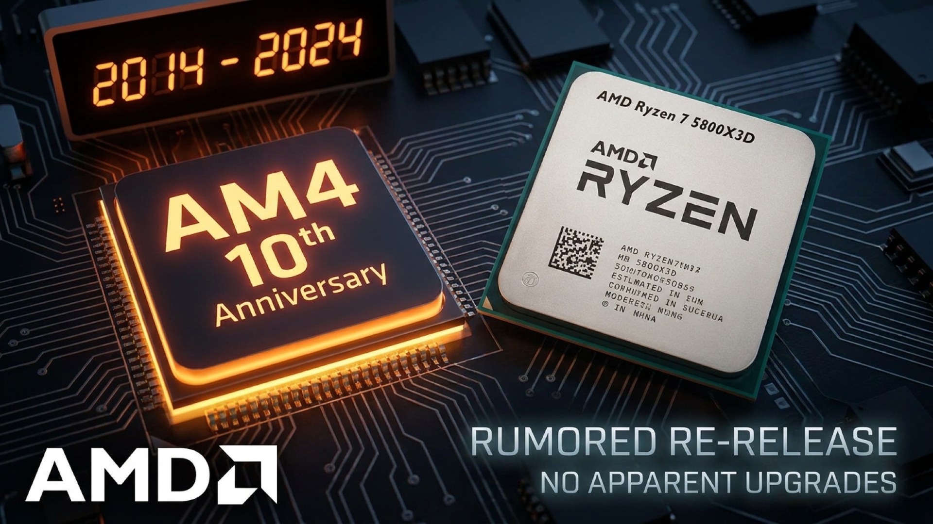 AMD Rumored to Re-Release Ryzen 7 5800X3D for AM4 10th Anniversary, With No Apparent Upgrades
