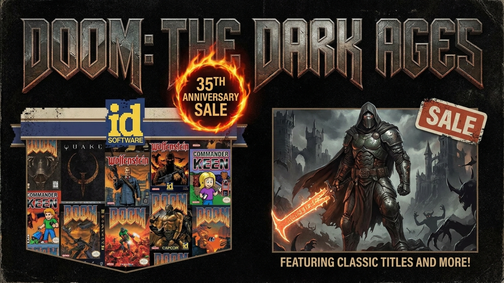 Doom: The Dark Ages, Along with Other Id Software Titles, Joins 35th Anniversary Sale