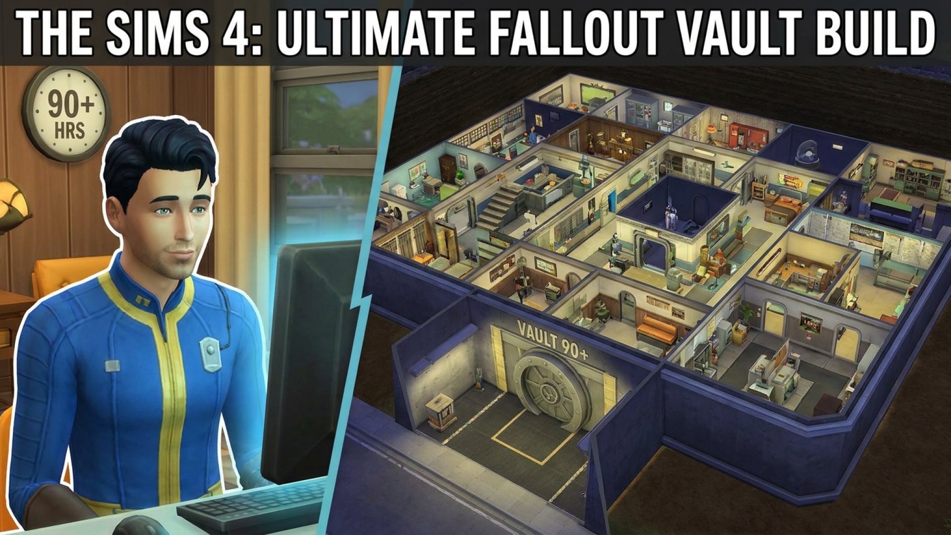 Gamer Spends Over 90 Hours Building a Jaw-Dropping Fallout Vault in The Sims 4