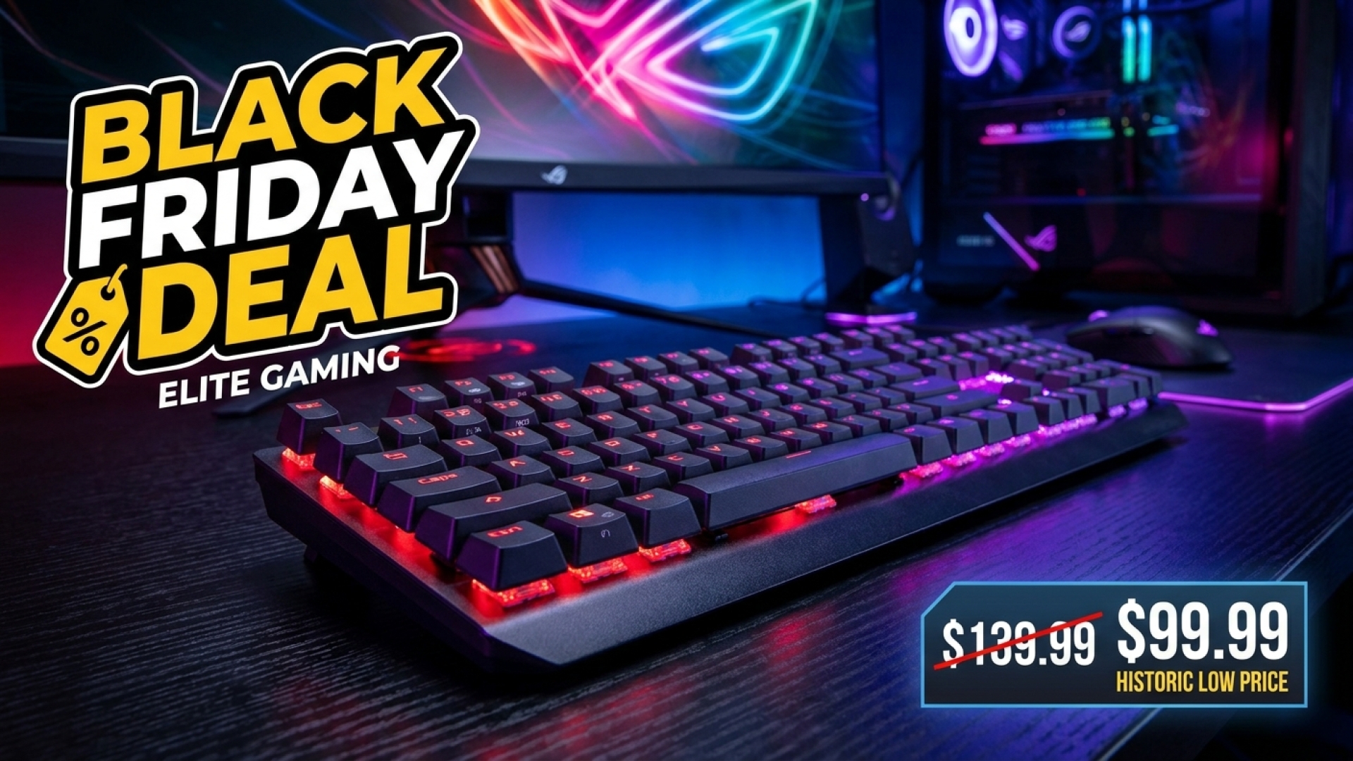 Elite Gaming Keyboard Deal: Asus ROG Strix Scope II 96 Wireless Hits Black Friday Low