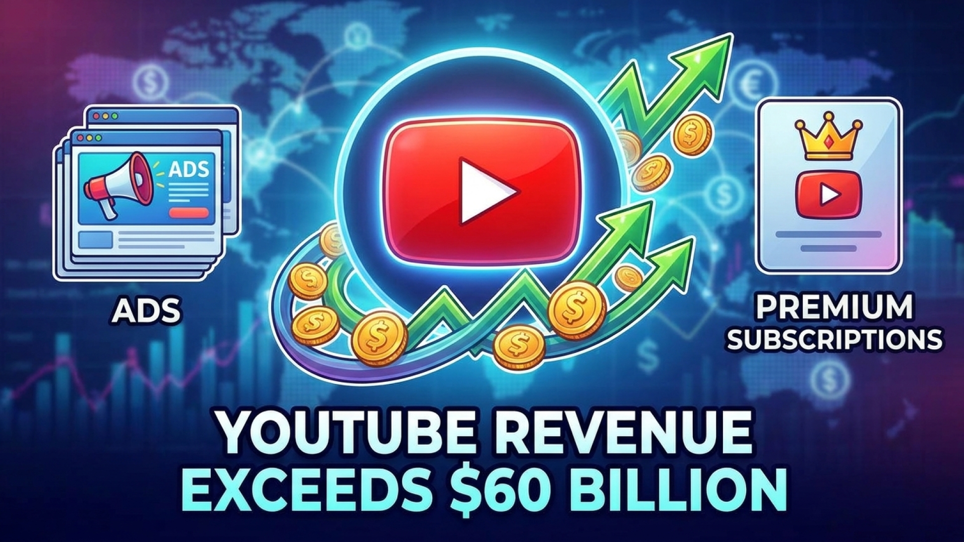 YouTube Revenue Exceeds $60 Billion, Driven by Ads and Premium Subscriptions