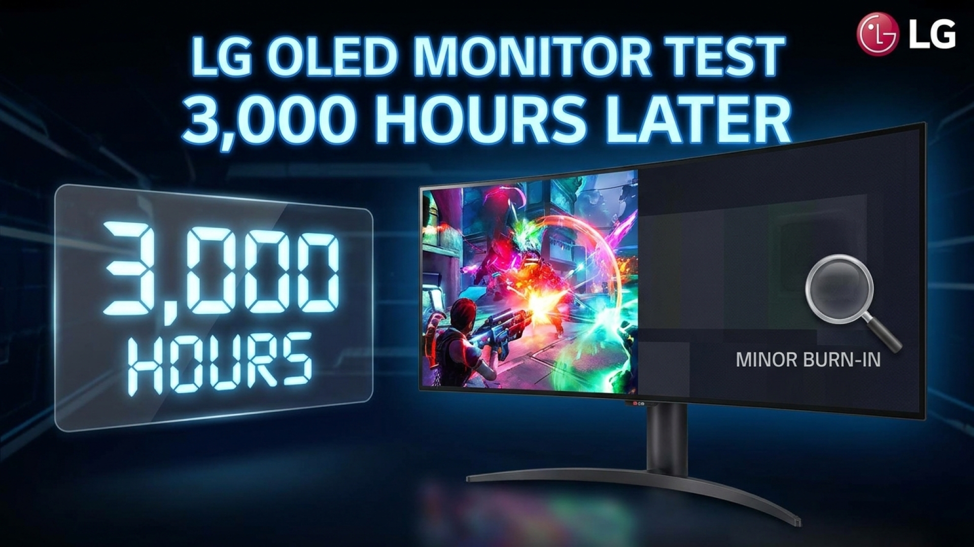 3,000 Hours Later: New Test Finds Only Minor Burn-In on LG OLED Gaming Monitor