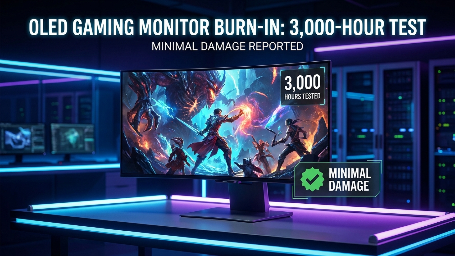 OLED Gaming Monitor Burn-in: 3,000-Hour Test Shows Minimal Damage