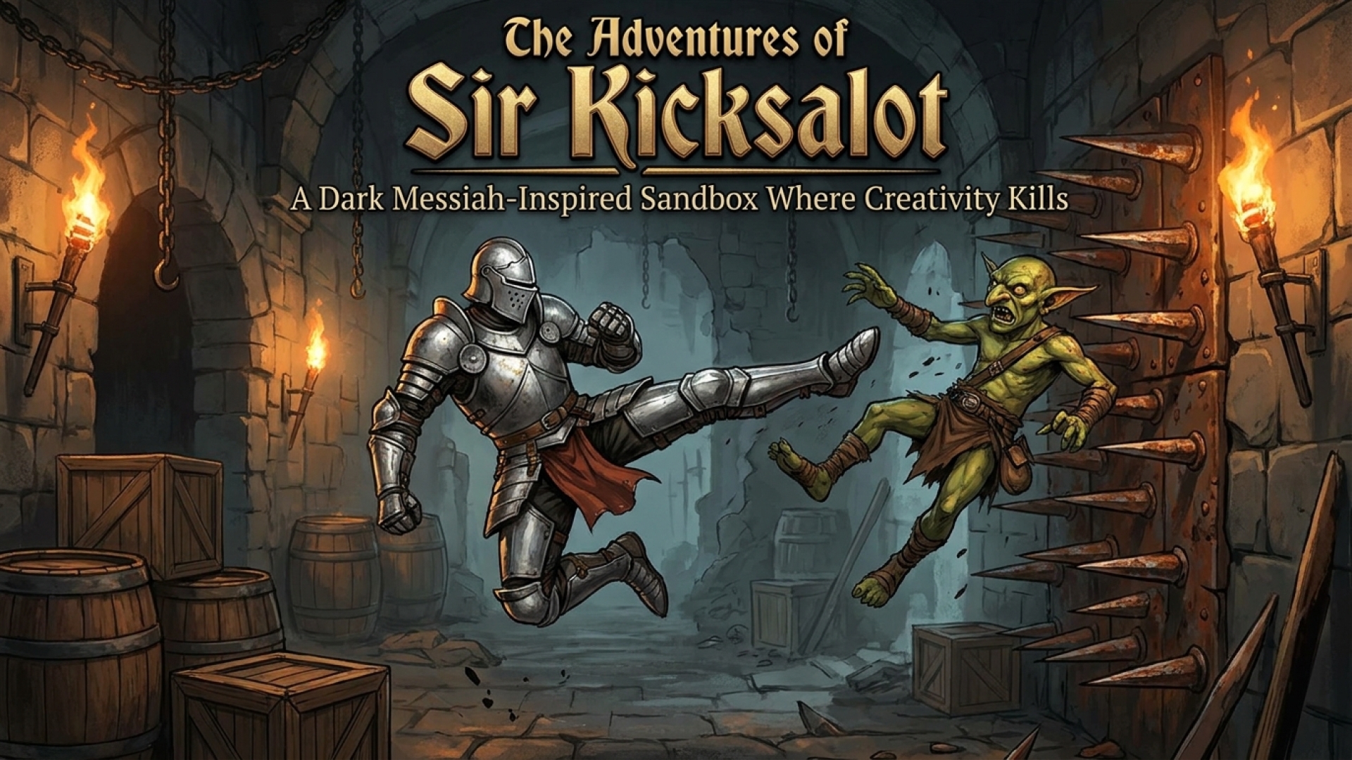 The Adventures of Sir Kicksalot: A Dark Messiah-Inspired Sandbox Where Creativity Kills