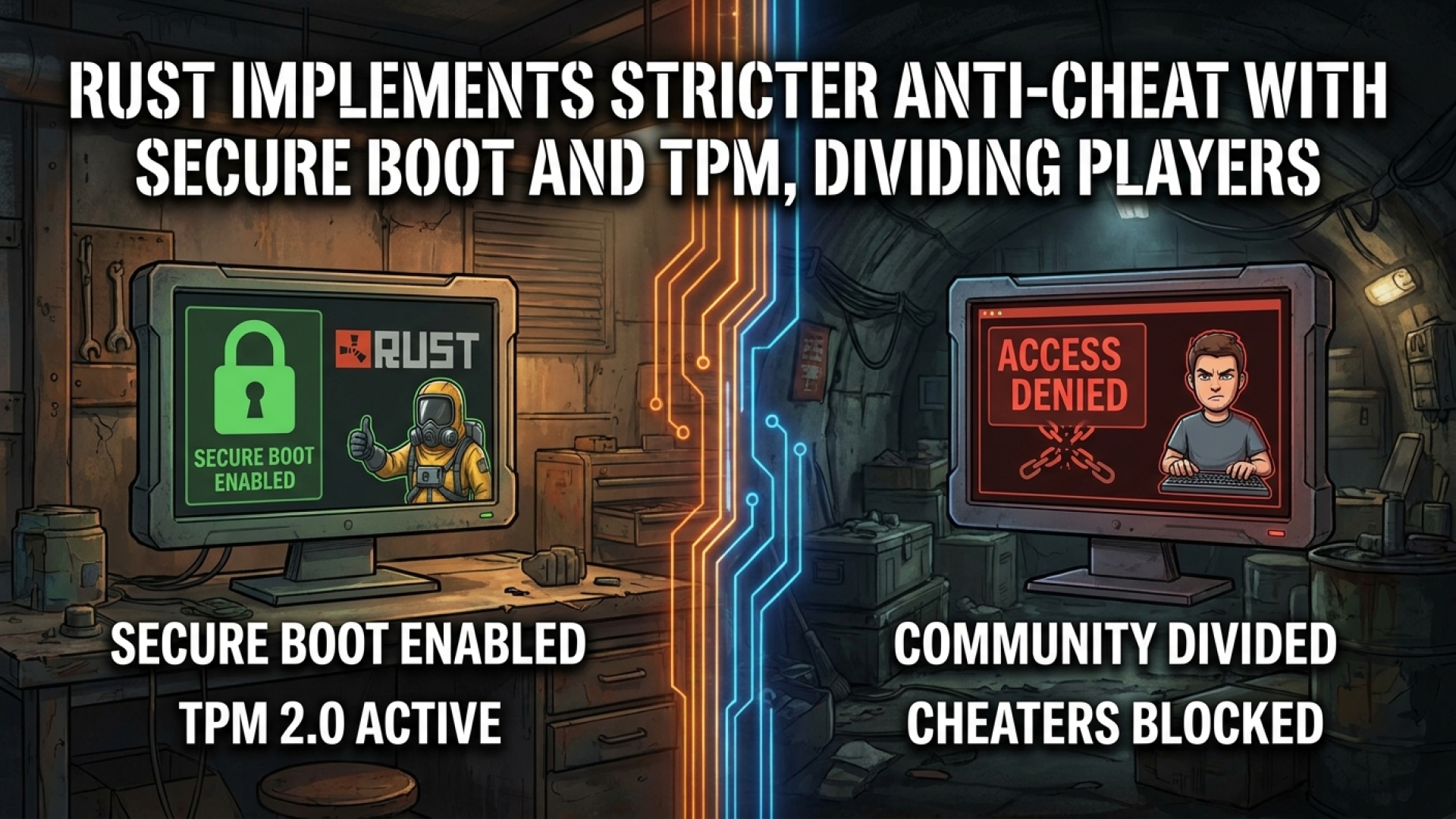 Rust Implements Stricter Anti-Cheat with Secure Boot and TPM, Dividing Players
