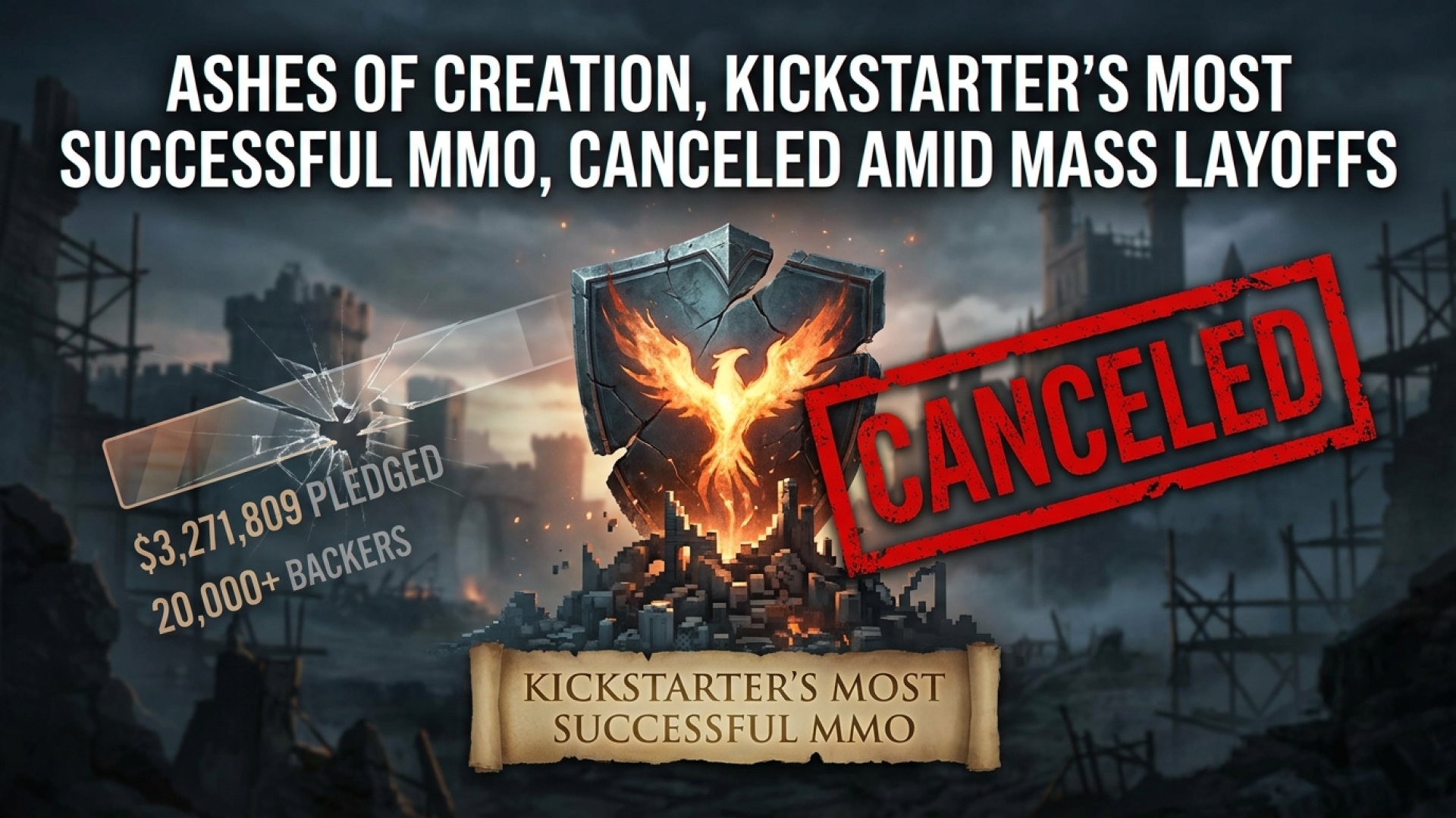 Ashes of Creation, Kickstarter’s Most Successful MMO, Canceled Amid Mass Layoffs