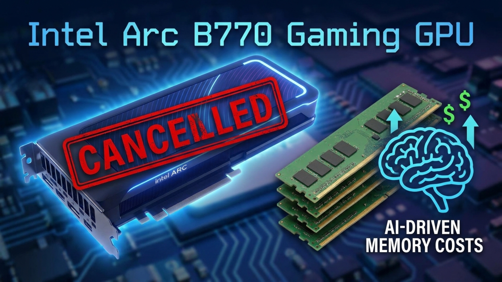 AI-Driven Memory Costs Force Intel to Cancel Arc B770 Gaming GPU