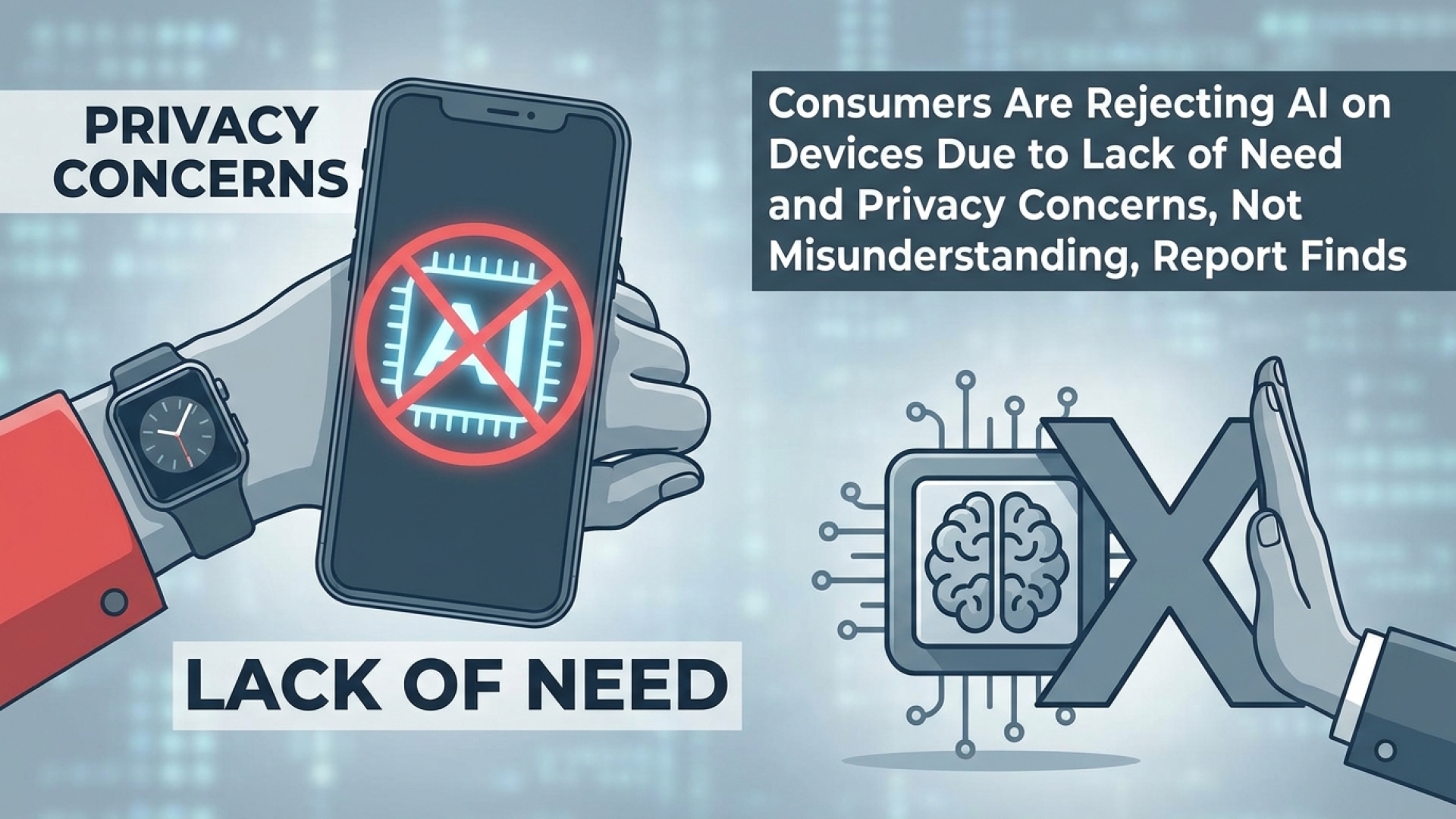 Consumers Are Rejecting AI on Devices Due to Lack of Need and Privacy Concerns, Not Misunderstanding, Report Finds