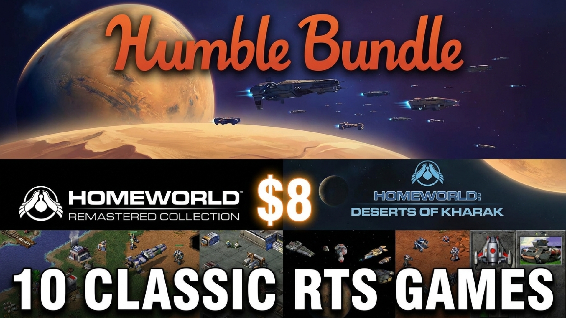 Score 10 Classic RTS Games, Including Homeworld Remastered and Deserts of Kharak, for Only $8 in New Humble Bundle