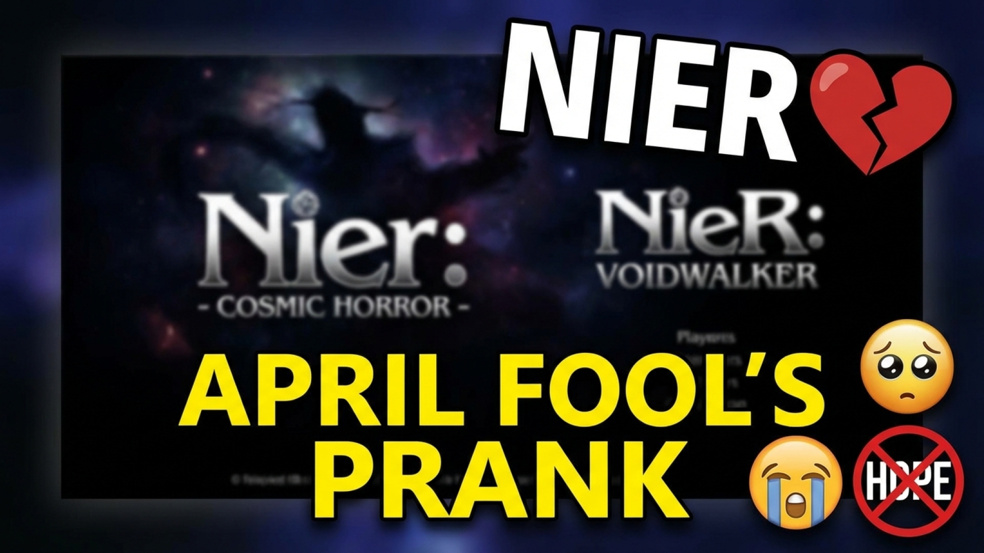 Nier Fans’ Hopes Dashed as ‘Cosmic Horror’ Game Revealed to be an April Fool’s Prank