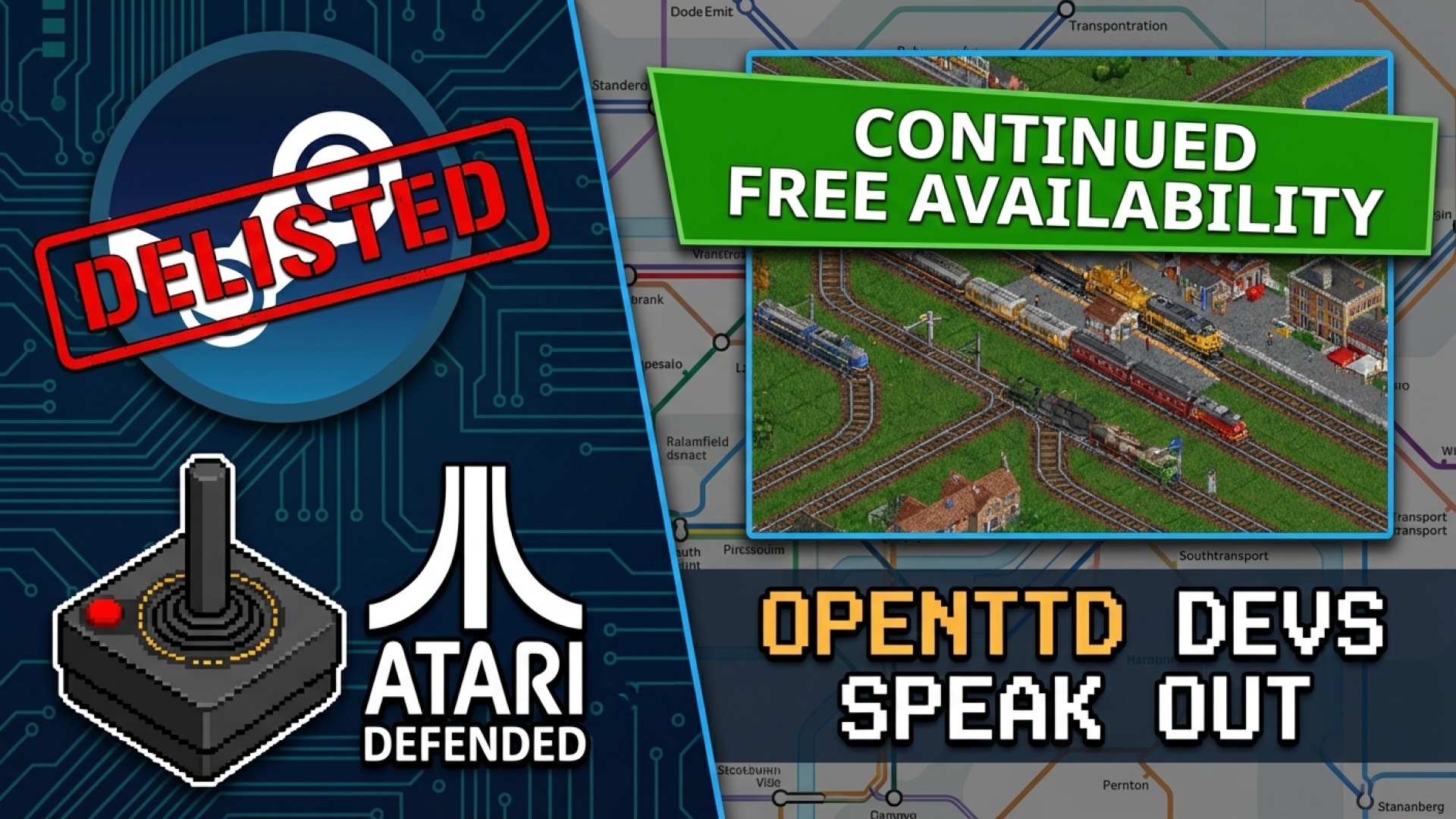 OpenTTD Devs Defend Atari, Explain Steam Delisting, and Confirm Continued Free Availability