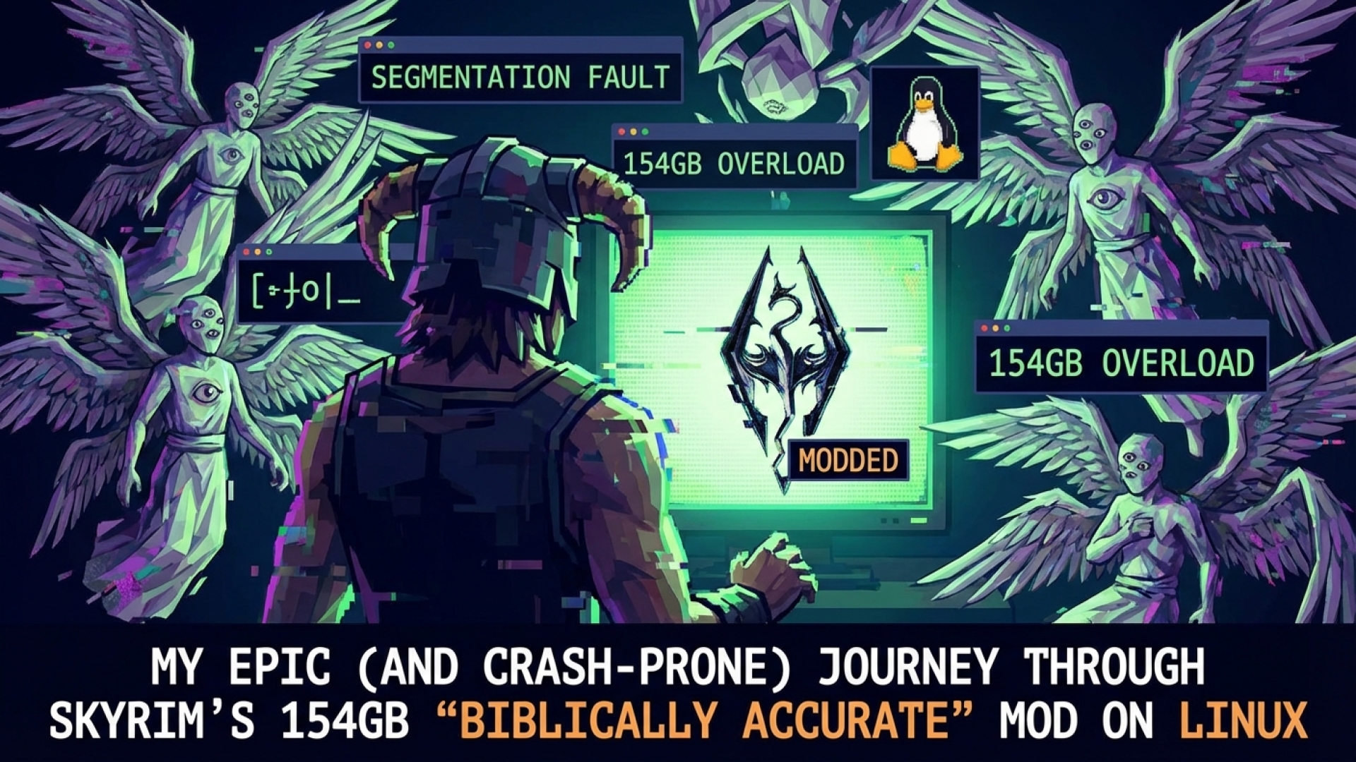 My Epic (and Crash-Prone) Journey Through Skyrim’s 154GB ‘Biblically Accurate’ Mod on Linux