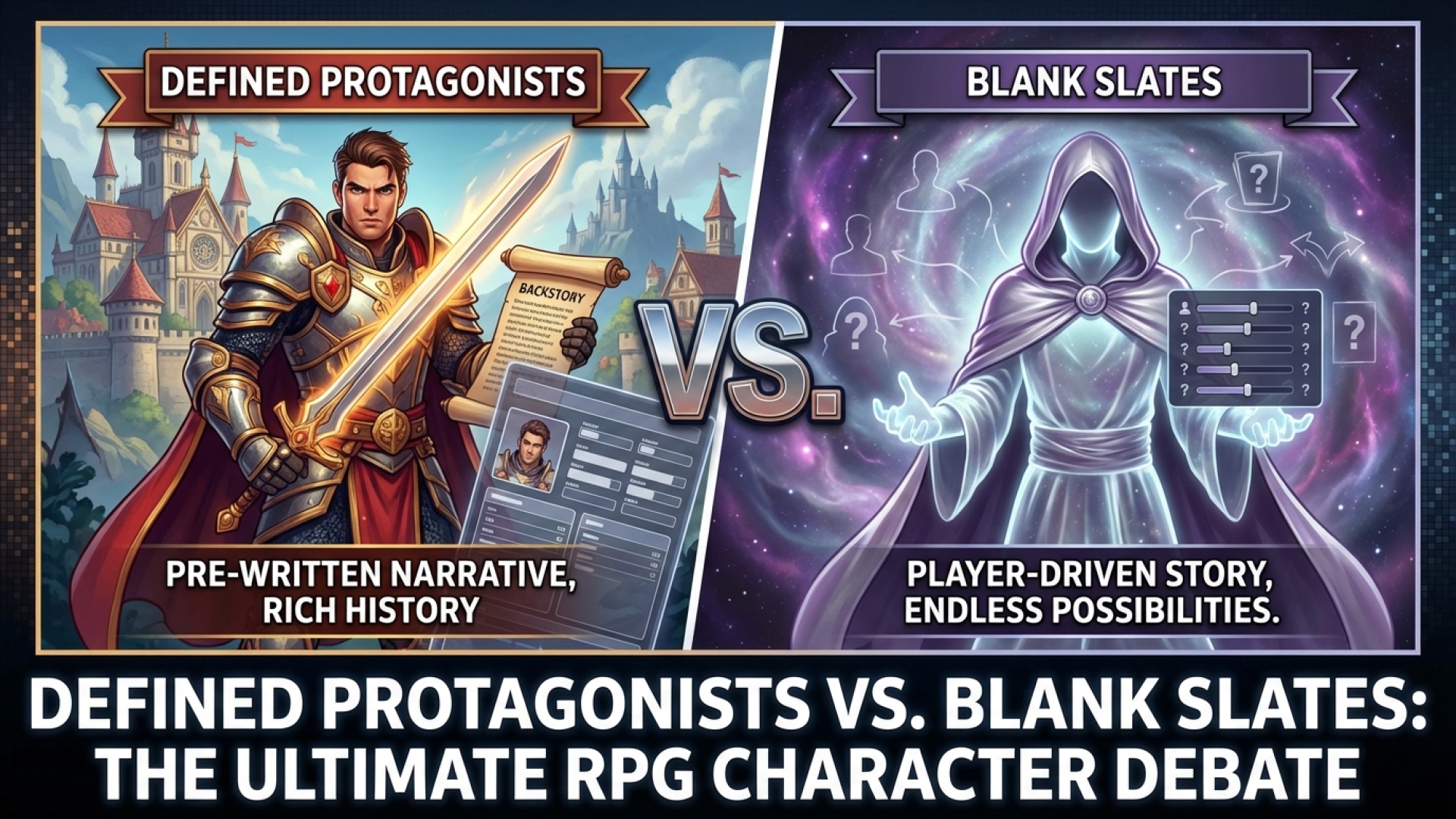 Defined Protagonists vs. Blank Slates: The Ultimate RPG Character Debate
