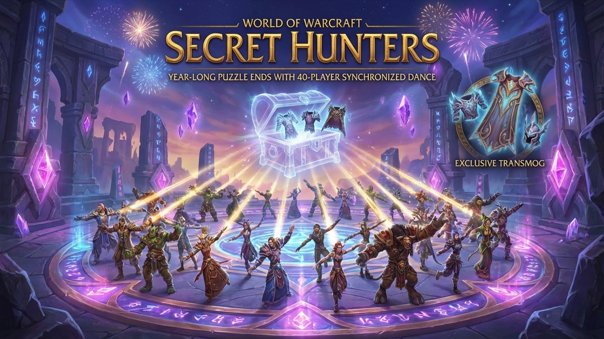 World of Warcraft Secret Hunters End Year-Long Puzzle with 40-Player Synchronized Dance for Exclusive Transmog