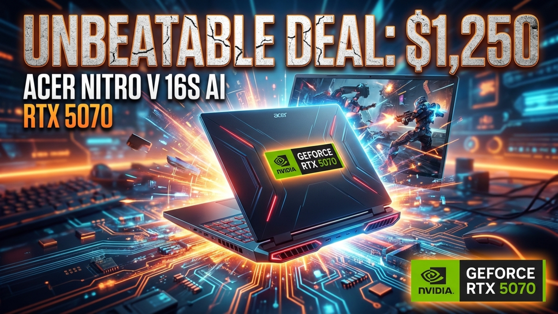 Unbeatable Deal: Acer Nitro V 16S AI with RTX 5070 Drops to $1,250