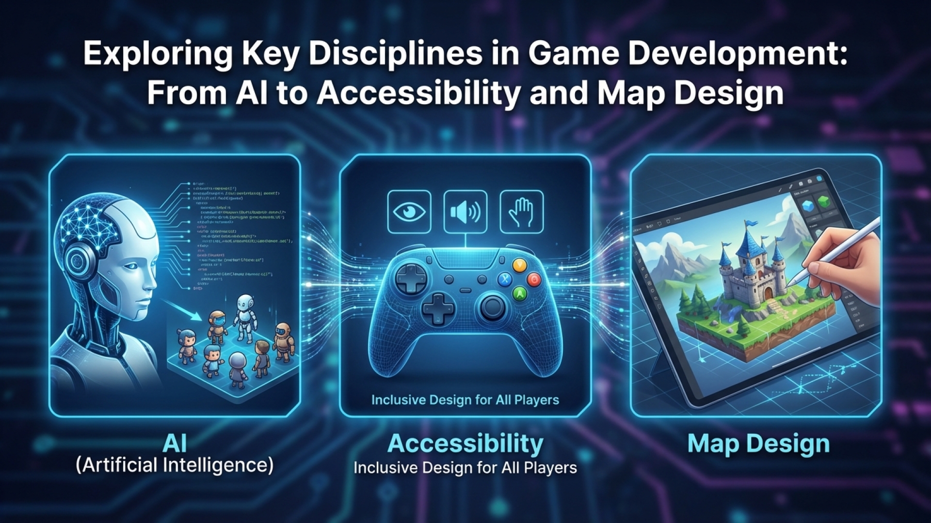 Exploring Key Disciplines in Game Development: From AI to Accessibility and Map Design