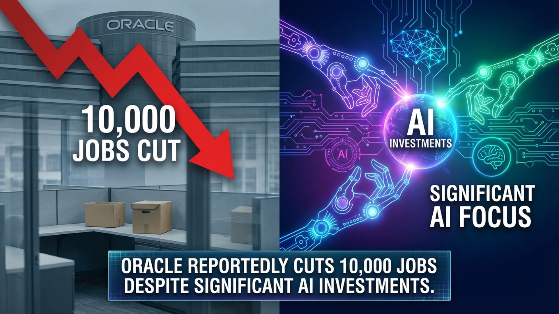 Oracle Reportedly Cuts 10,000 Jobs Despite Significant AI Investments
