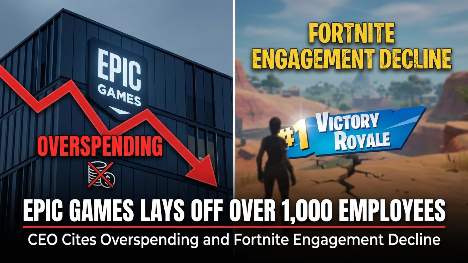 Epic Games Lays Off Over 1,000 Employees, CEO Cites Overspending and Fortnite Engagement Decline