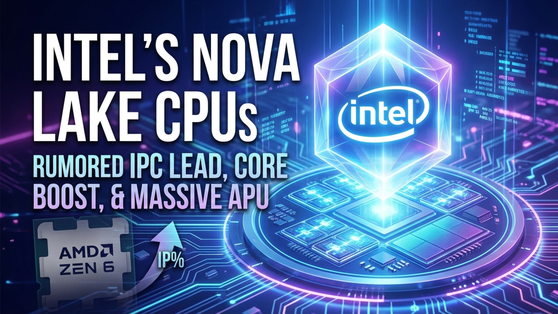 Intel’s Nova Lake CPUs: Rumors Hint at Superior IPC Over AMD Zen 6, Increased Cores, and a Massive APU