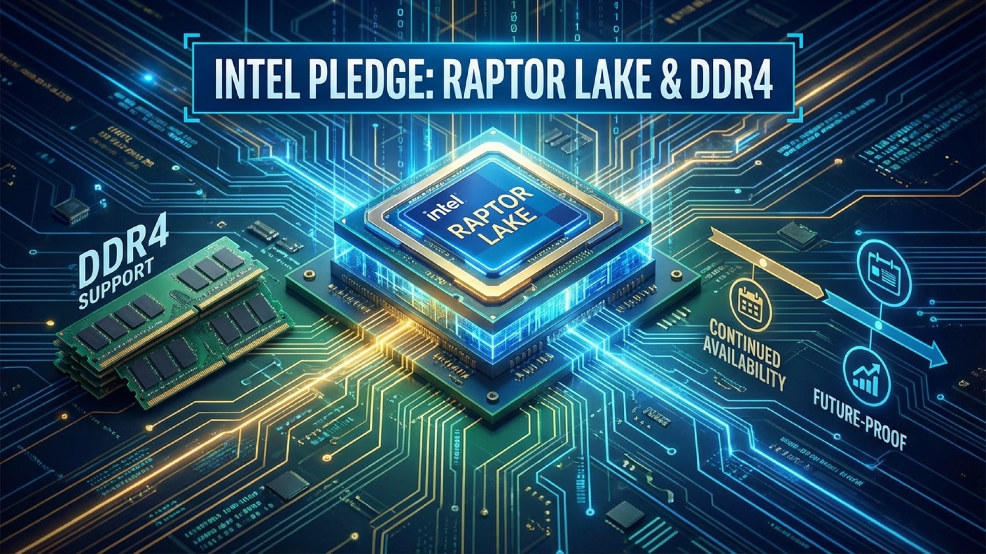 Intel Pledges Continued Availability of Raptor Lake CPUs and DDR4 Support