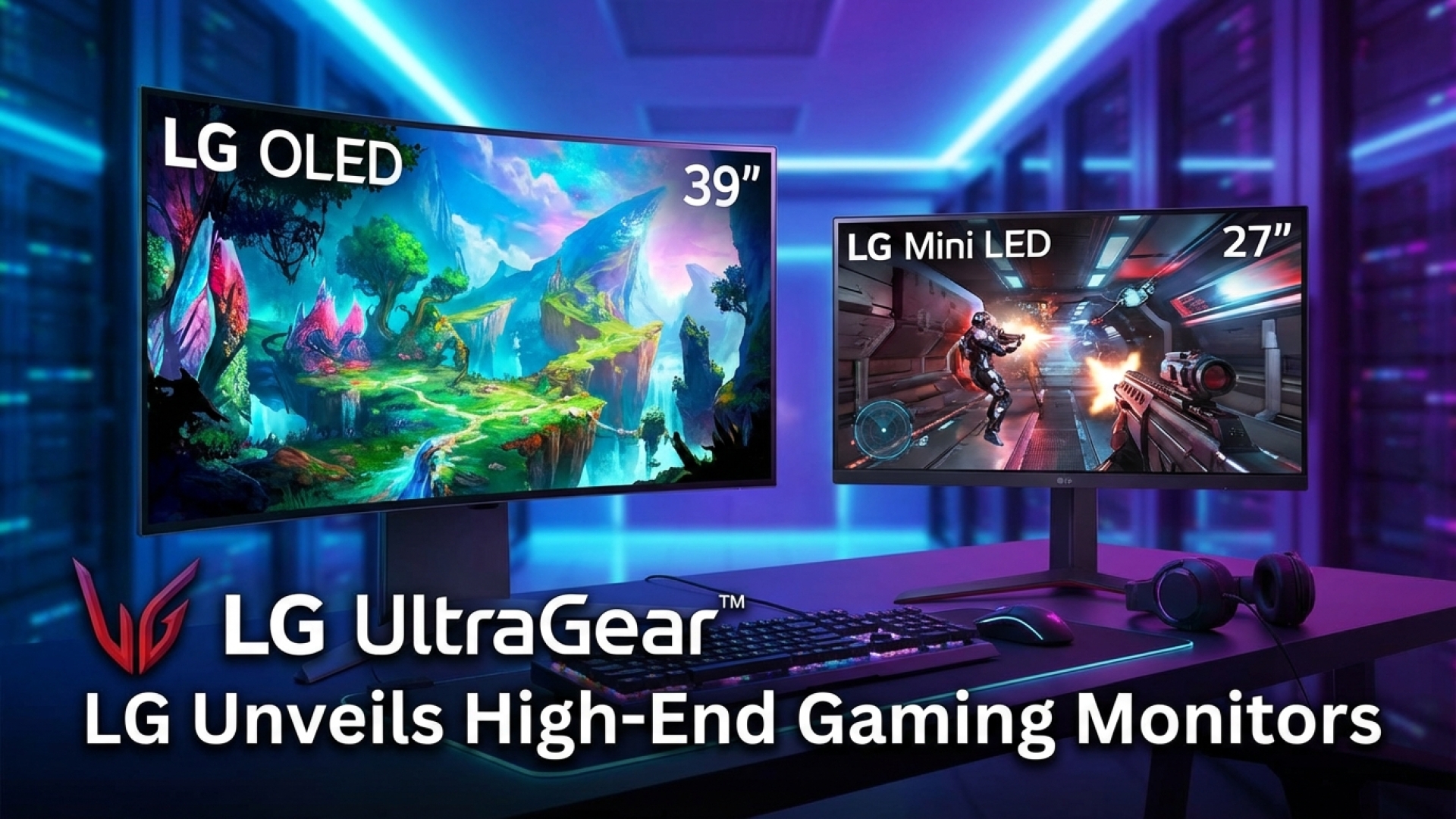 LG Unveils High-End 39-inch 5K2K Curved OLED and 27-inch 5K Mini LED Gaming Monitors