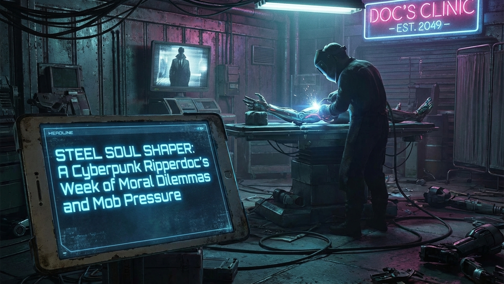Steel Soul Shaper: A Cyberpunk Ripperdoc’s Week of Moral Dilemmas and Mob Pressure