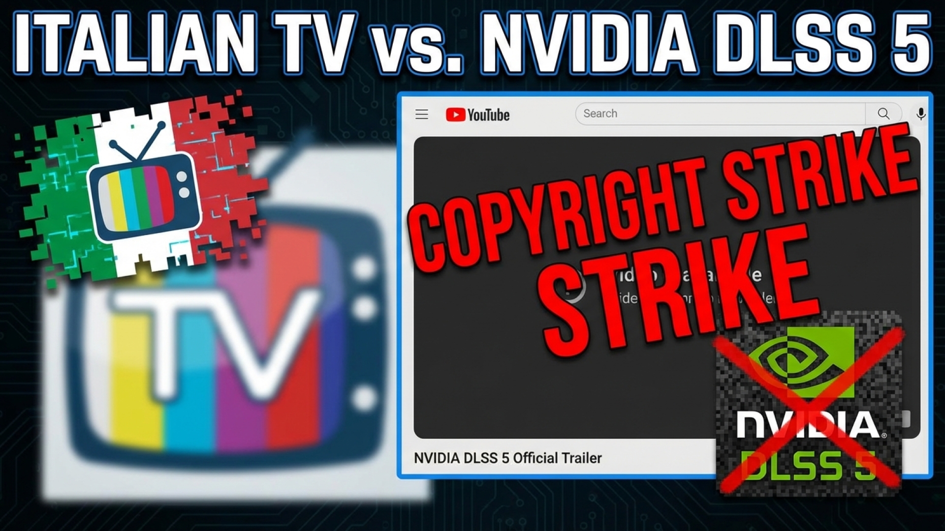 Italian TV Channel Copyright Strikes Nvidia’s Own DLSS 5 Trailer on YouTube