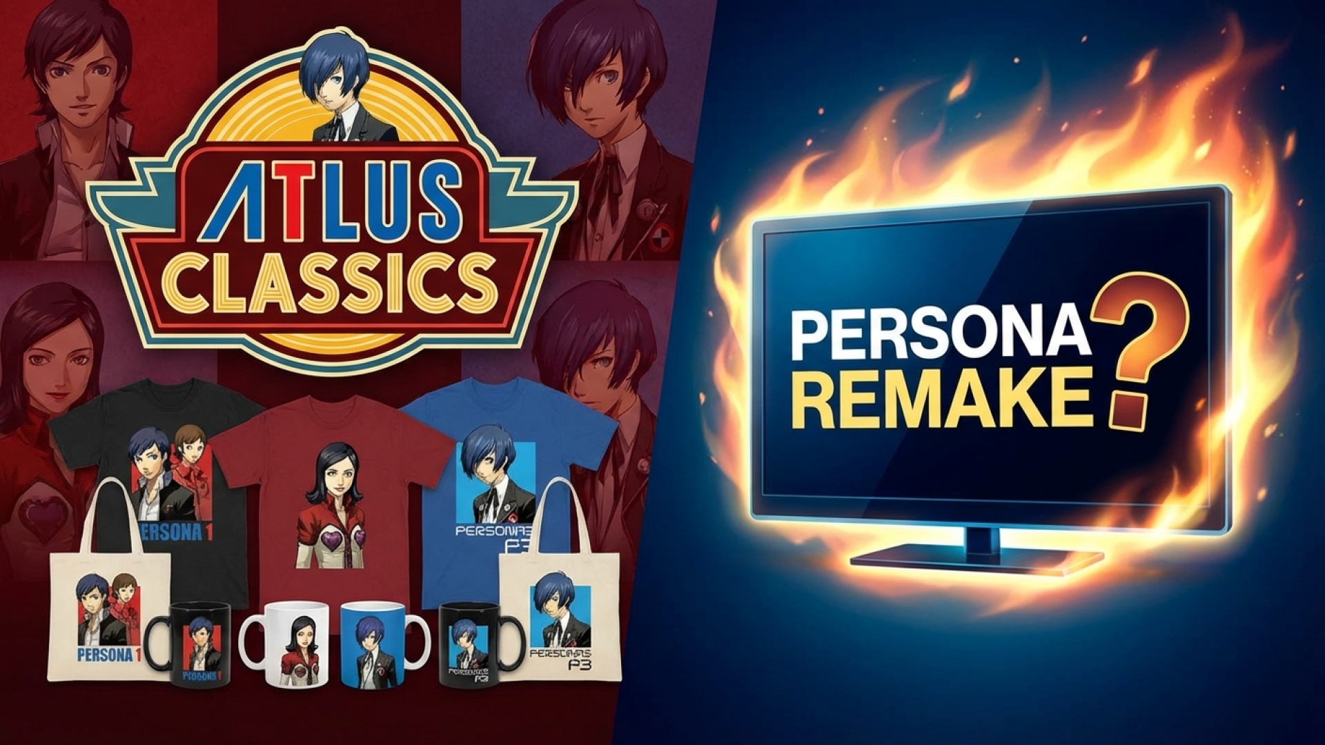 Atlus Rebrands Classic Persona Titles for New Merch, Igniting Remake Hopes