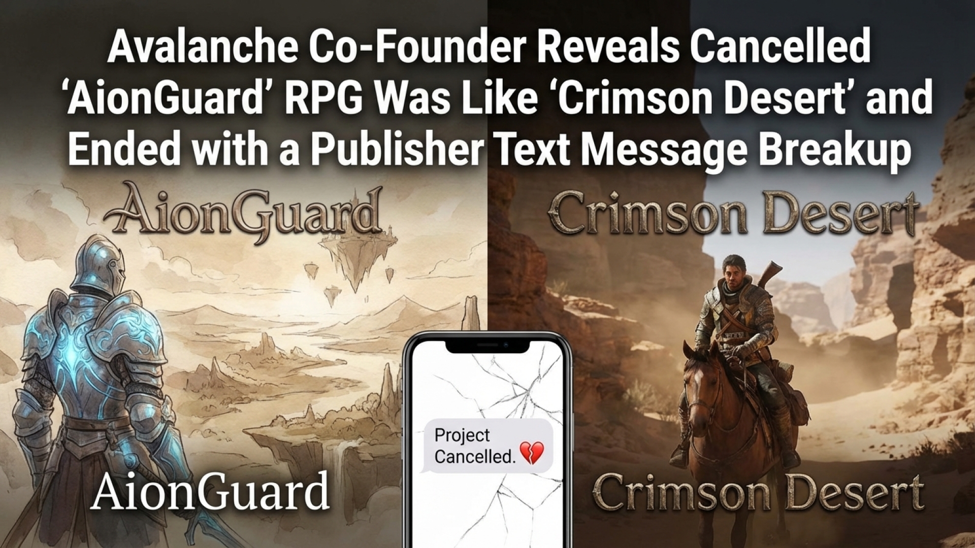Avalanche Co-Founder Reveals Cancelled ‘AionGuard’ RPG Was Like ‘Crimson Desert’ and Ended with a Publisher Text Message Breakup