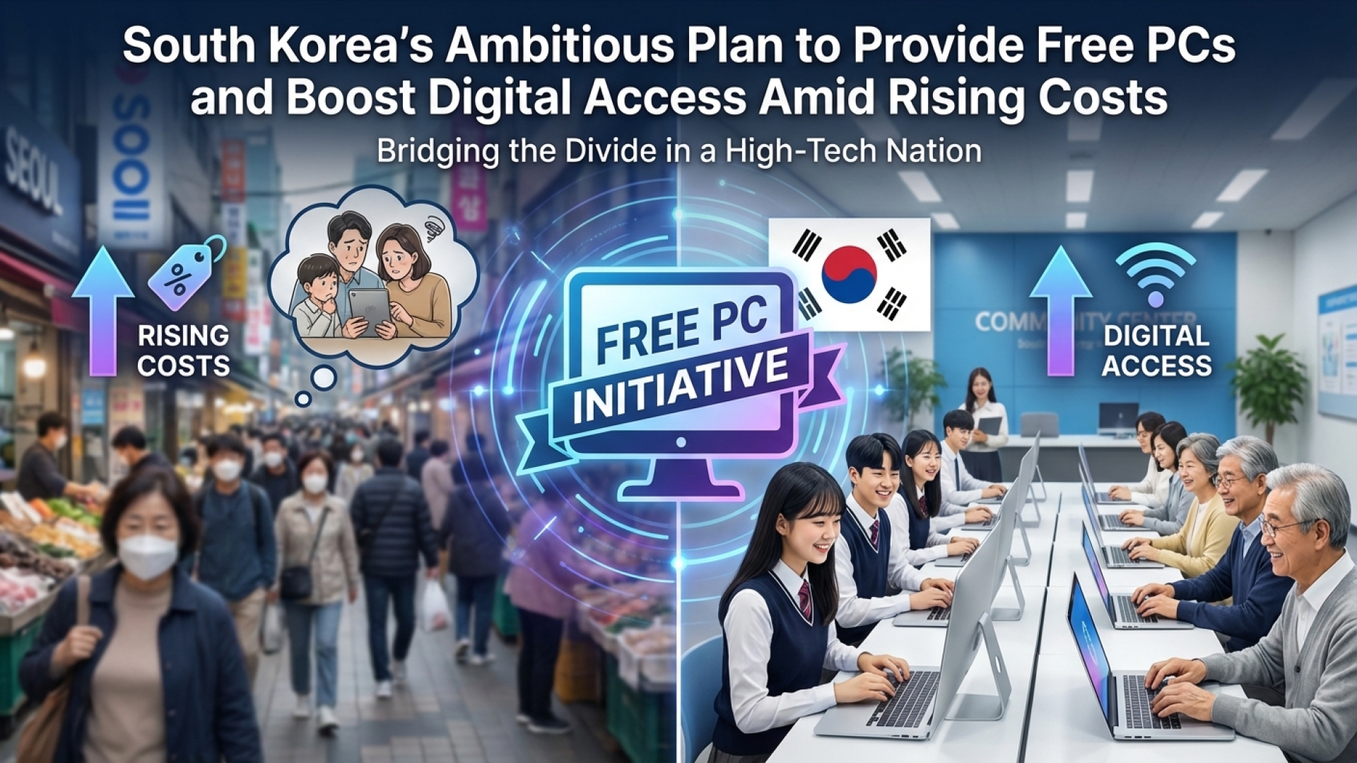 South Korea’s Ambitious Plan to Provide Free PCs and Boost Digital Access Amid Rising Costs