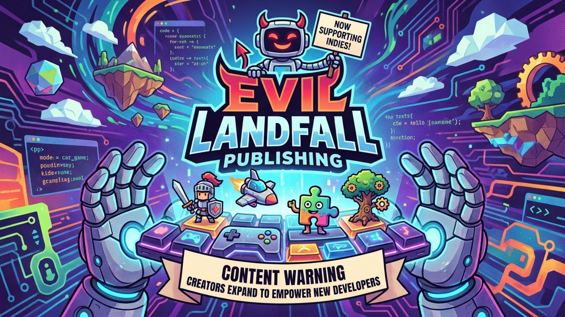Content Warning Creators, Landfall Games, Expand ‘Evil Landfall’ Publisher to Support Indie Developers