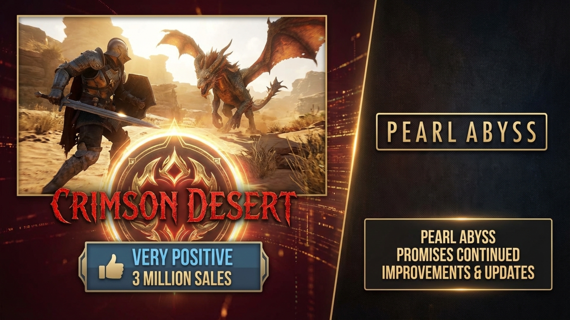 Crimson Desert Achieves ‘Very Positive’ Status and 3 Million Sales on Steam, With Pearl Abyss Promising Continued Improvements